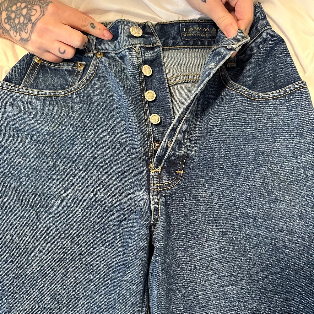 VINTAGE BUTTON FLY LAWMAN JEANS
